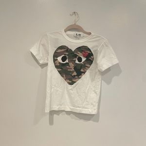 Comme Des Garçon White Camo T-Shirt - Never Worn